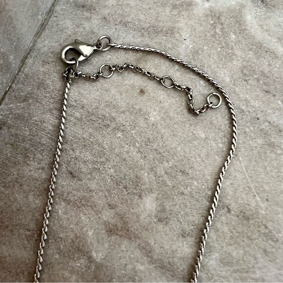 Long Chain Silver Knot Ball Necklace - Picture 4 of 4